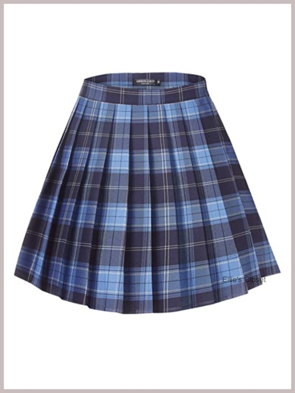 Plaid Pleated Mini A-Line Skirt High Rise Polyester Medium Weight